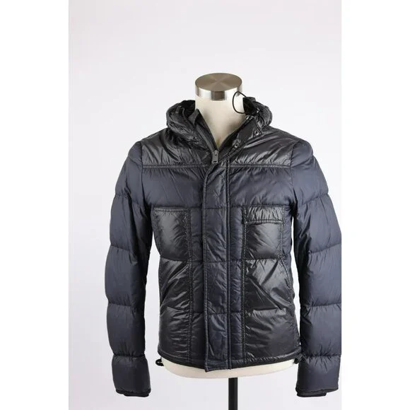 MINT Balenciaga Light Down Jacket w/ Hood Navy SZ 48/38/Medium